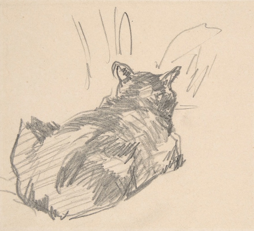 Édouard Manet - A Cat Resting on All Fours, Seen from Behind