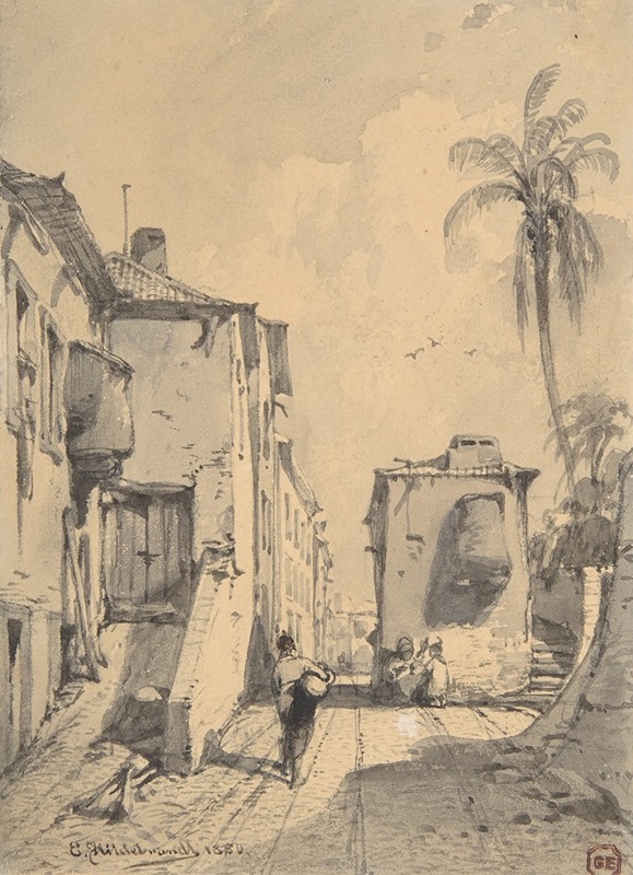 Eduard Hildebrandt - Oriental Street Scene