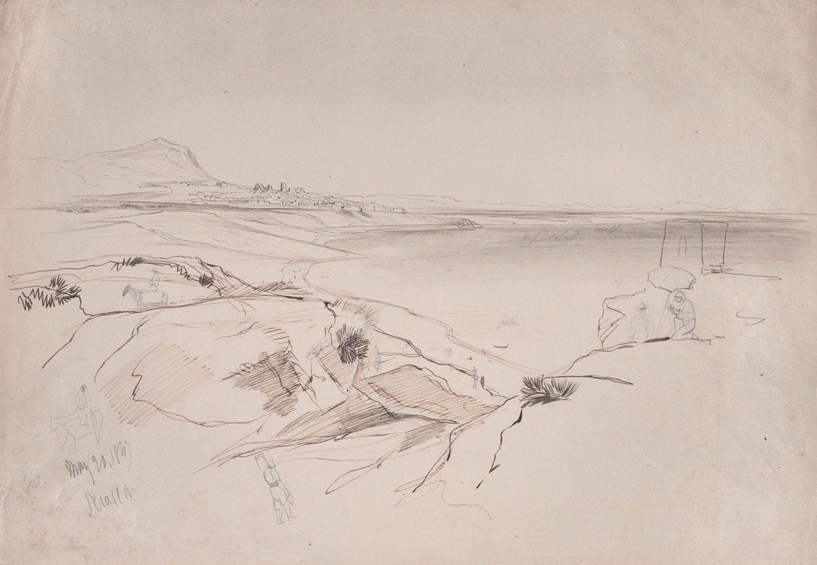 Edward Lear - View of Sciacca, Sicily