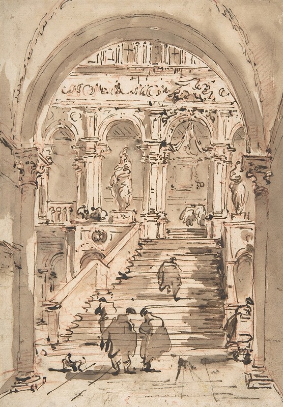 Francesco Guardi - The Staircase of the Giants, Ducal Palace, Venice