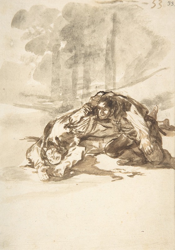 Francisco de Goya - A man stabbing another