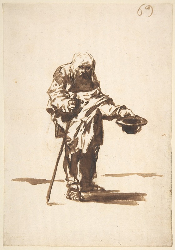 Francisco de Goya - Beggar with a staff in his right hand