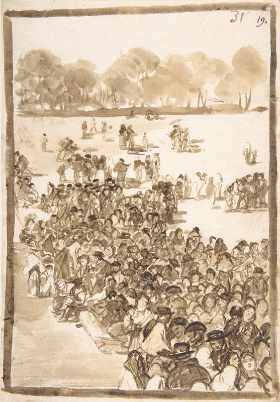 Francisco de Goya - Crowd in a Park