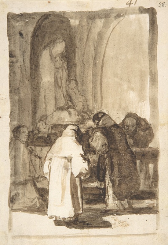 Francisco de Goya - Figures inside a church