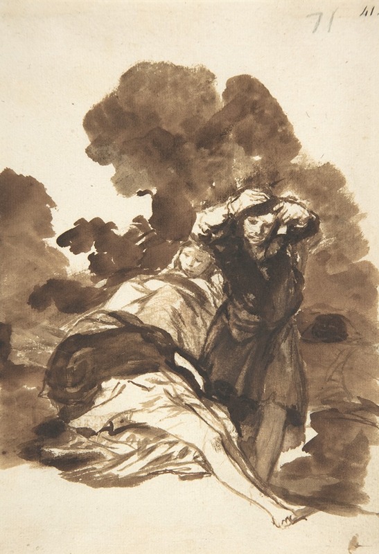 Francisco de Goya - Figures waking from sleep