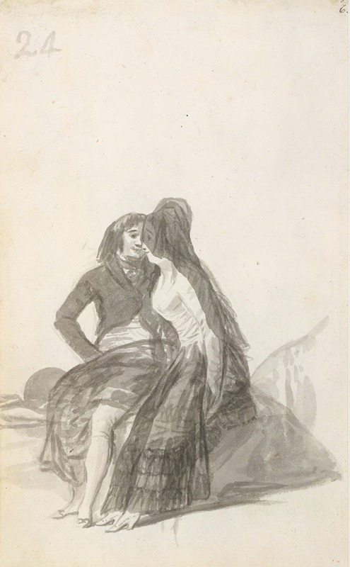 Francisco de Goya - Lovers Sitting on a Rock