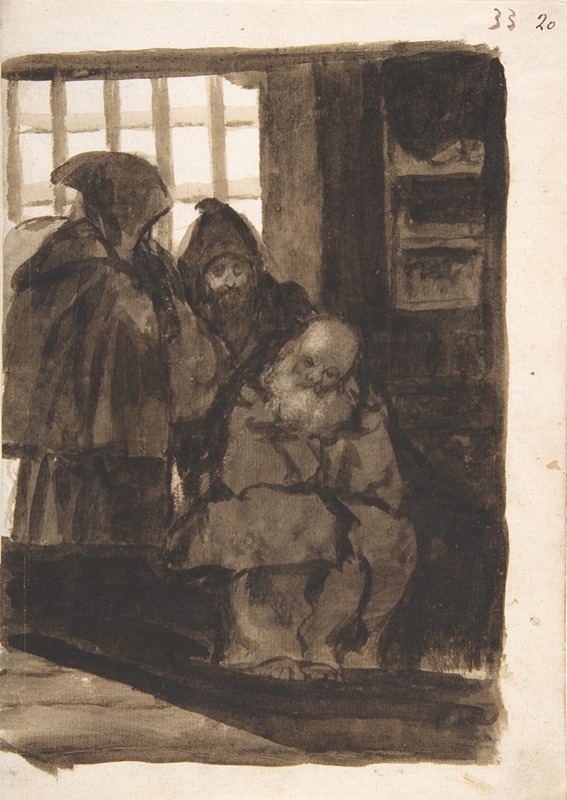 Francisco de Goya - Monks in an interior
