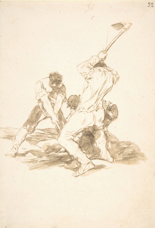 Francisco de Goya - Three men digging