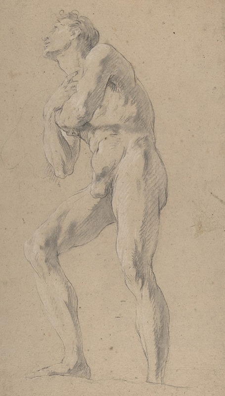François Lemoyne - Standing Male Nude Seen from Below