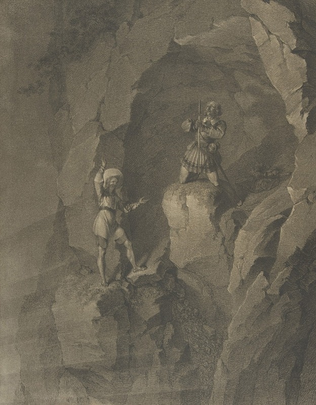 Franz von Hauslab the Younger - Soldiers in a Cave Receiving Blessings from Heaven