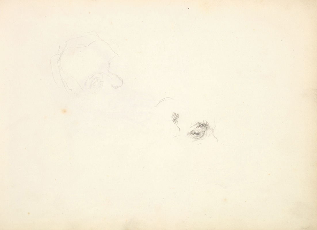 Frederic Leighton - Preliminary Studies for Portrait of William Makepeace Thackeray