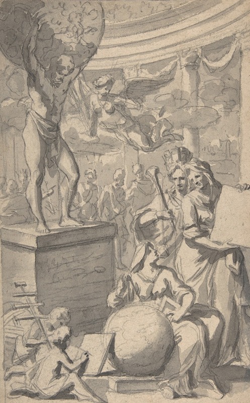 Gerard de Lairesse - Design for a Frontispiece of a Title Page