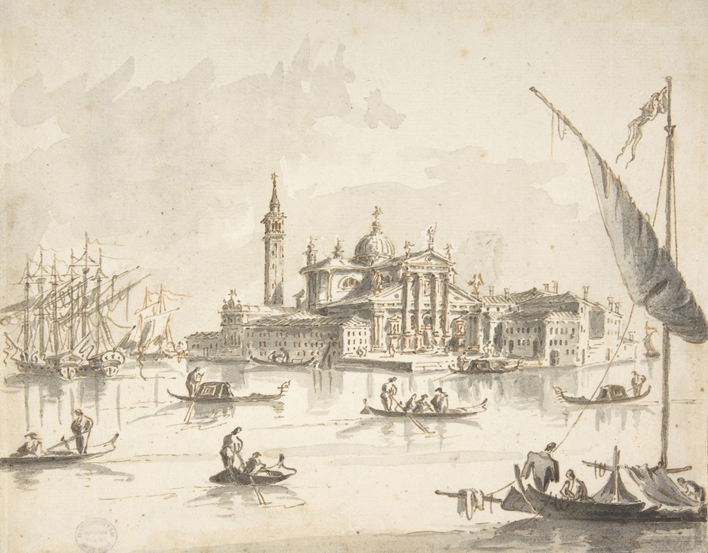 Giacomo Guardi - The Island of San Giorgio Maggiore, Venice