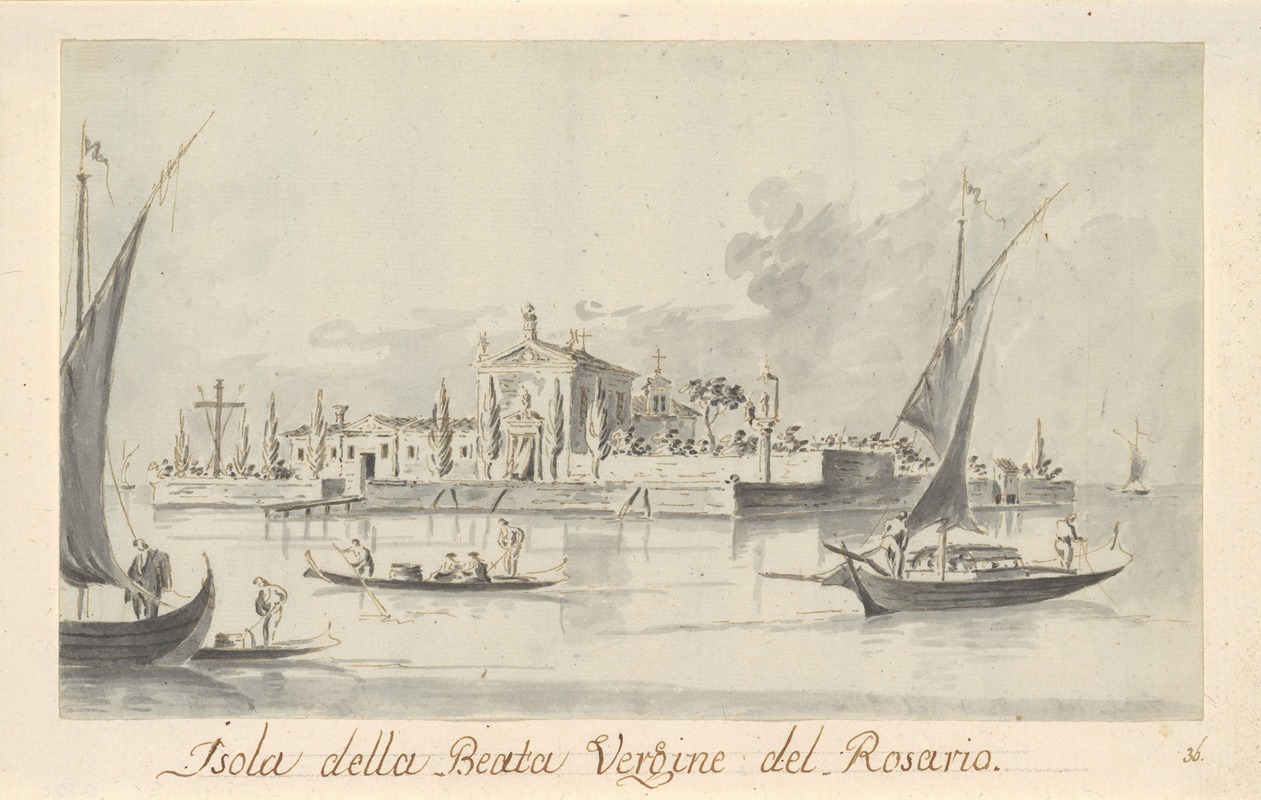 Giacomo Guardi - The Island of the Beata Vergine del Rosario