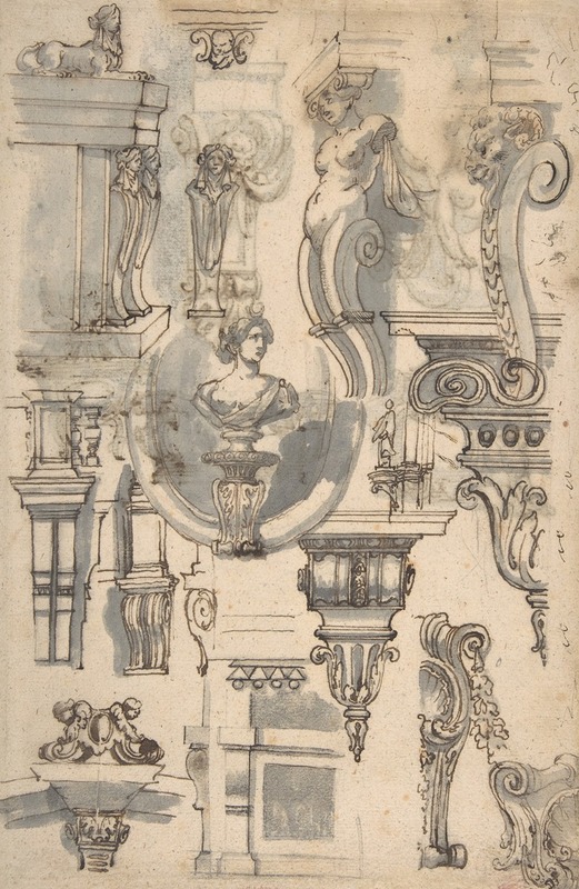 Gilles-Marie Oppenord - Brackets, Caryatids and other Architectural Details