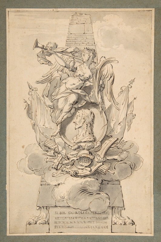 Gilles-Marie Oppenord - Design for a Monument to a Military Leader