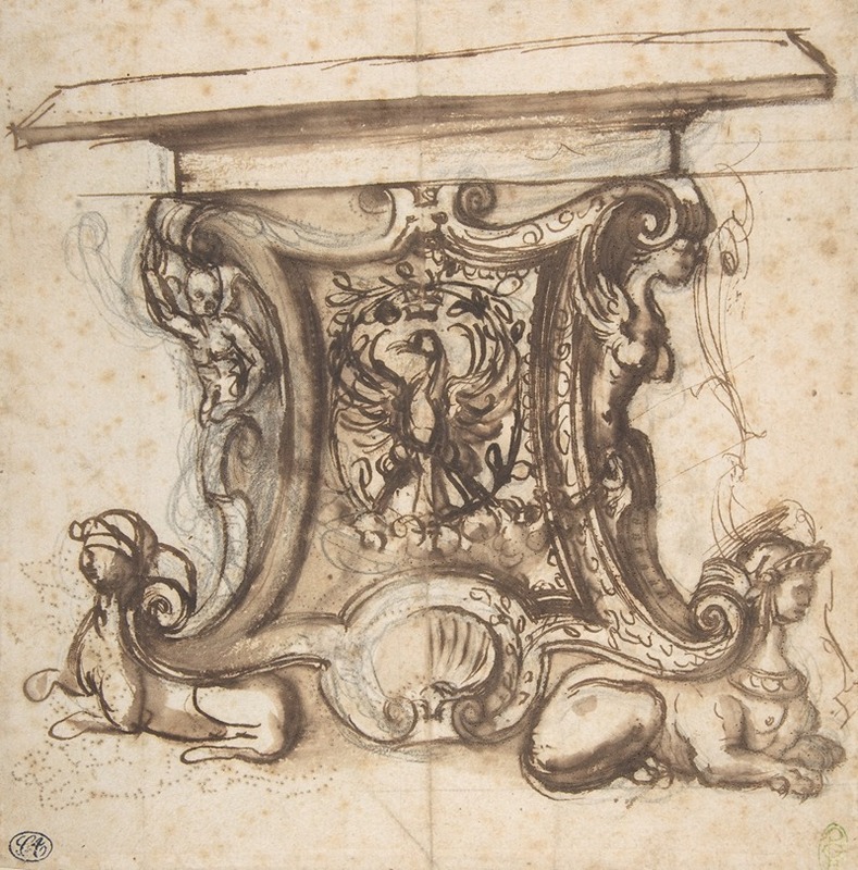 Giovanni Battista Naldini - Design for the End Pier of a Table