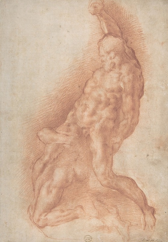 Giovanni Battista Naldini - Samson Slaying the Philistine, after Michelangelo