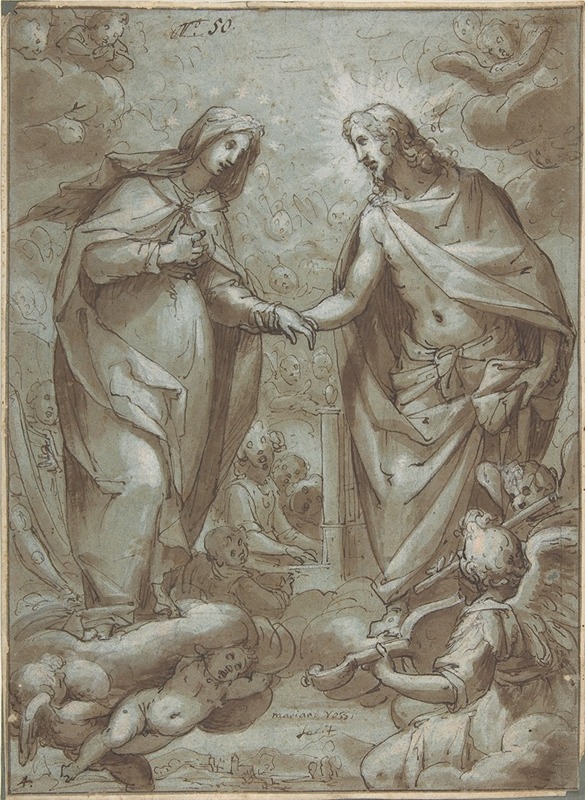 Giovanni Battista Paggi - Christ Receiving the Virgin into Heaven