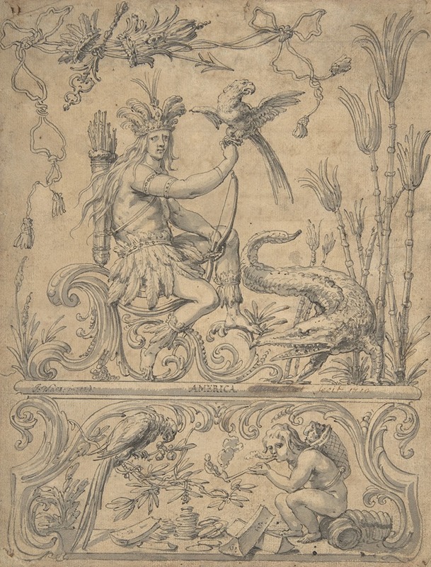Godfried Maes - Allegory of America, from the Four Continents
