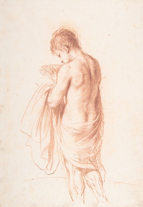 Guercino - Standing Youth Seen from Behind Holding a Bowl