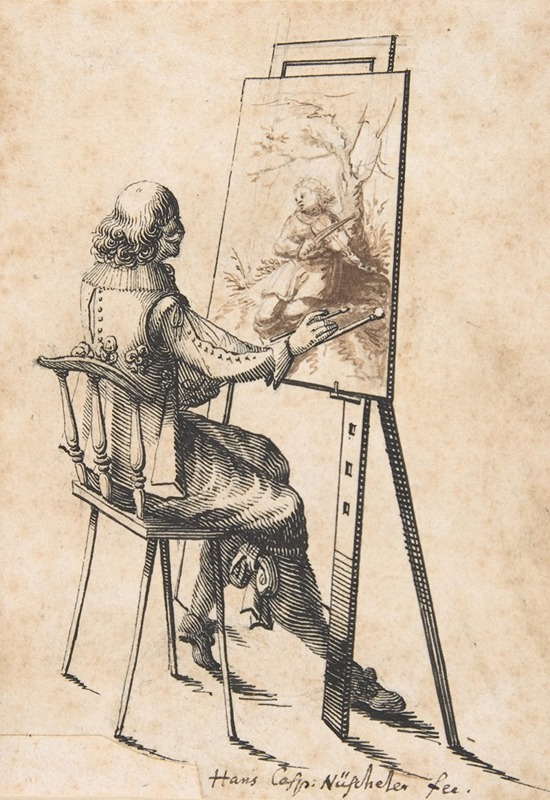 Hans Caspar Nüscheler - A Painter at his Easel