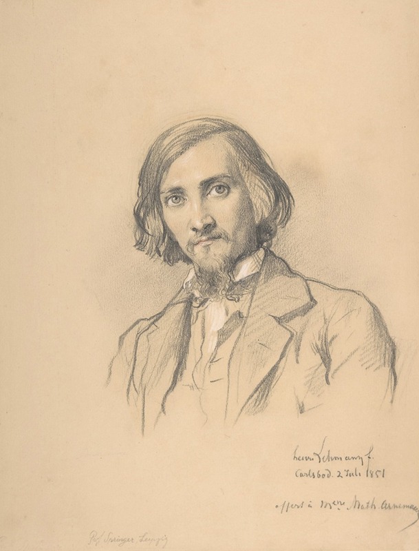 Henri Lehmann - Portrait of Anton Heinrich Springer (1825-1895)