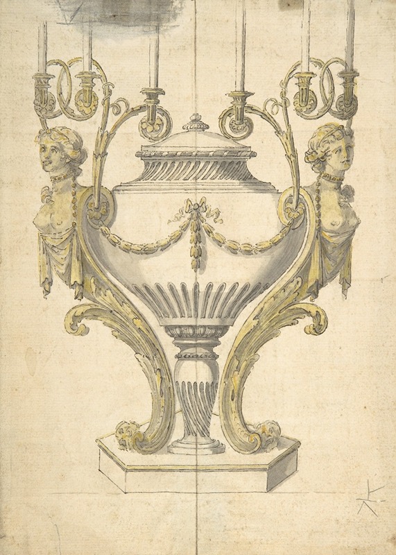 Henry Holland - Candelabrum in the form of an Urn Clasped by Carytides and Candle Branches