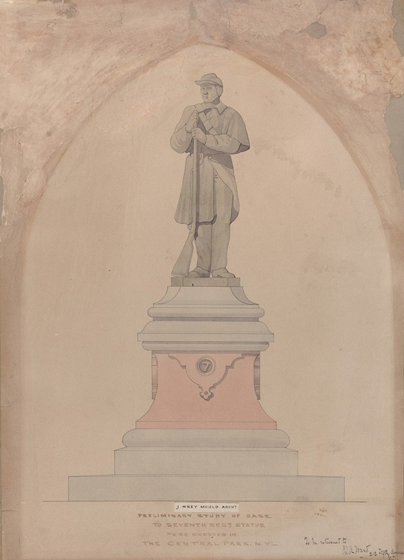 Jacob Wrey Mould - Pedestal Design for the Seventh Regiment Memorial in Central Park