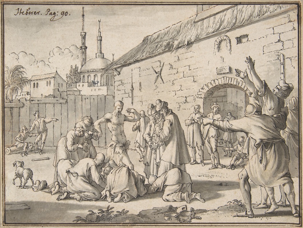 Jan Goeree - An Islamic Prophet Appearing in the Courtyard of a Prison in Alexandria