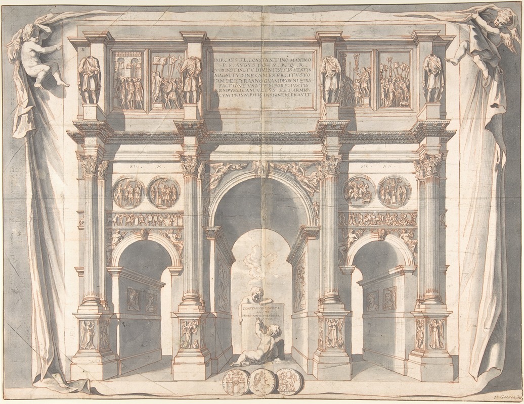 Jan Goeree - View of the Arch of Constantine