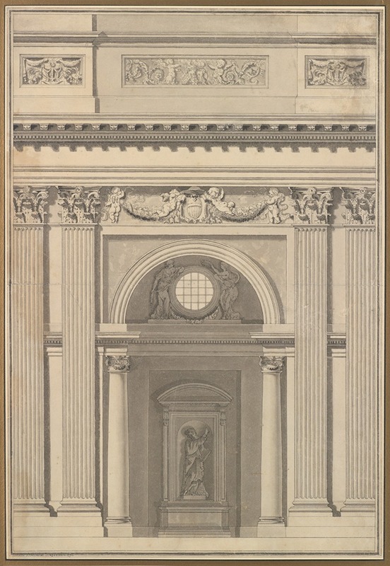 Jean Guillaume Moitte - Elevation of a Wall