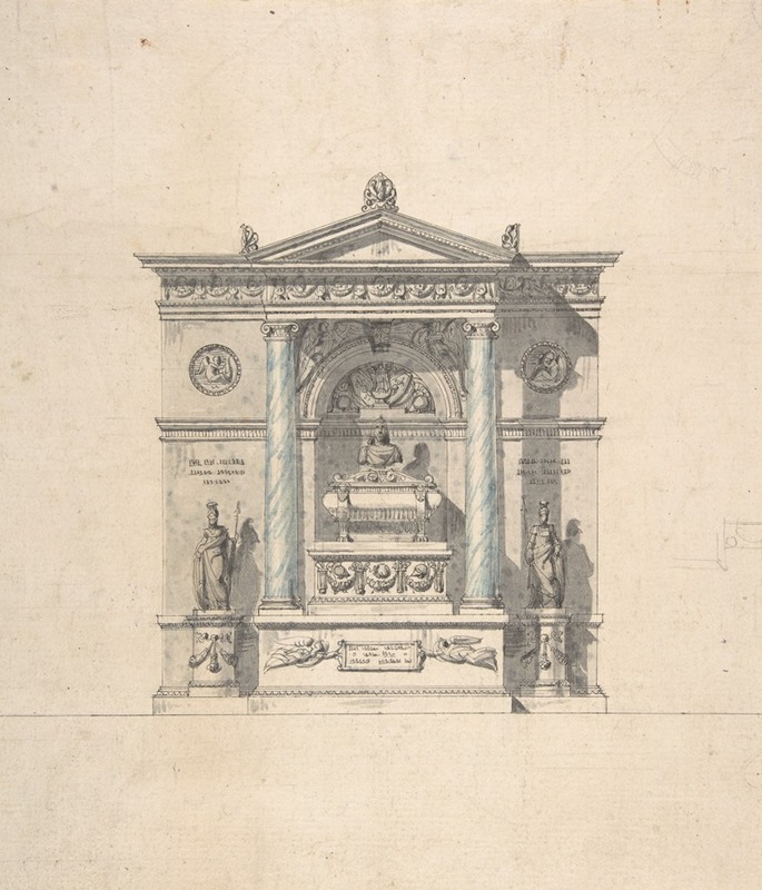 Jean Michel Moreau the Younger - Elevation for a Wall Tomb