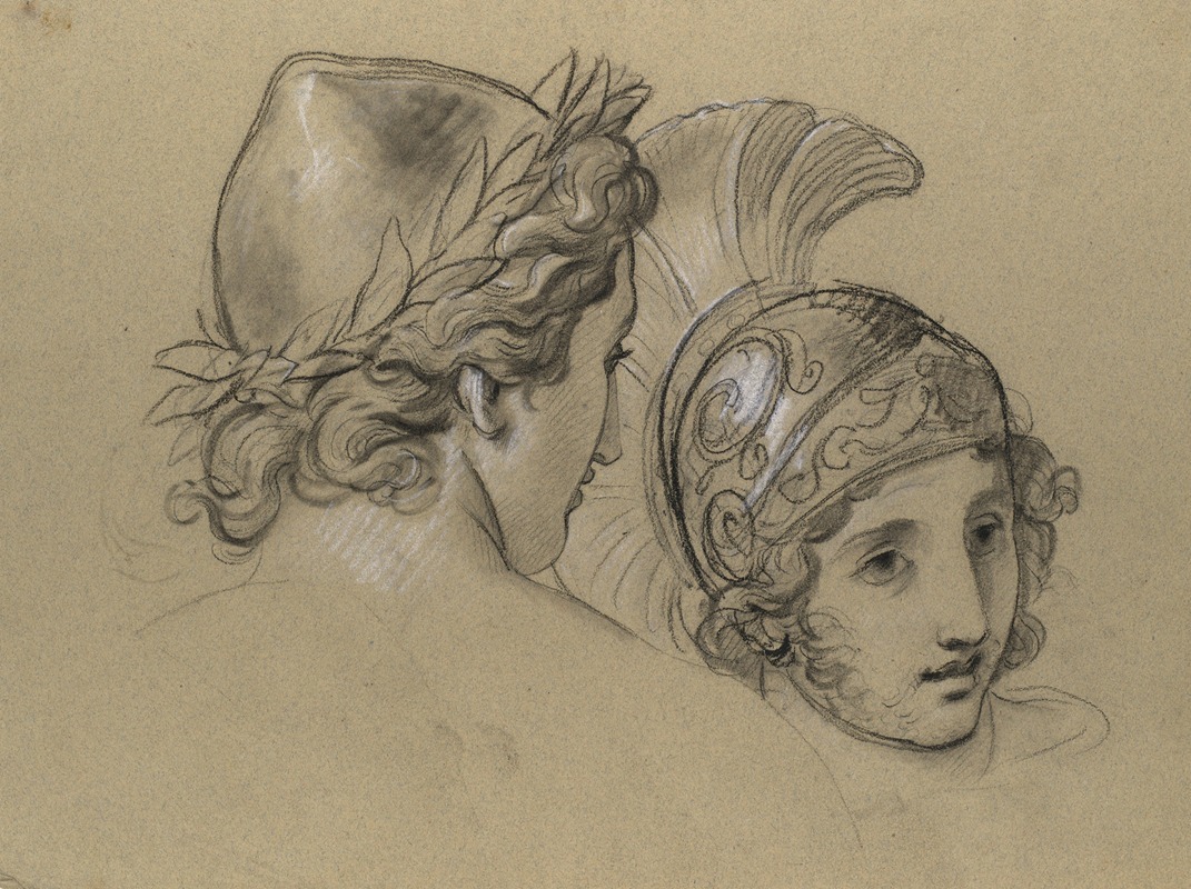 Joseph-Ferdinand Lancrenon - Study of Heads for Study for ‘Castor and Pollux Freeing Helen’