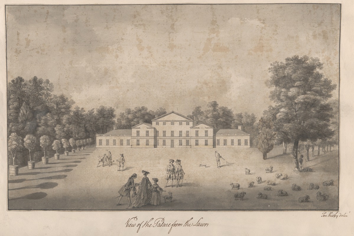 Joshua Kirby - View of the Palace from the Lawn at Kew
