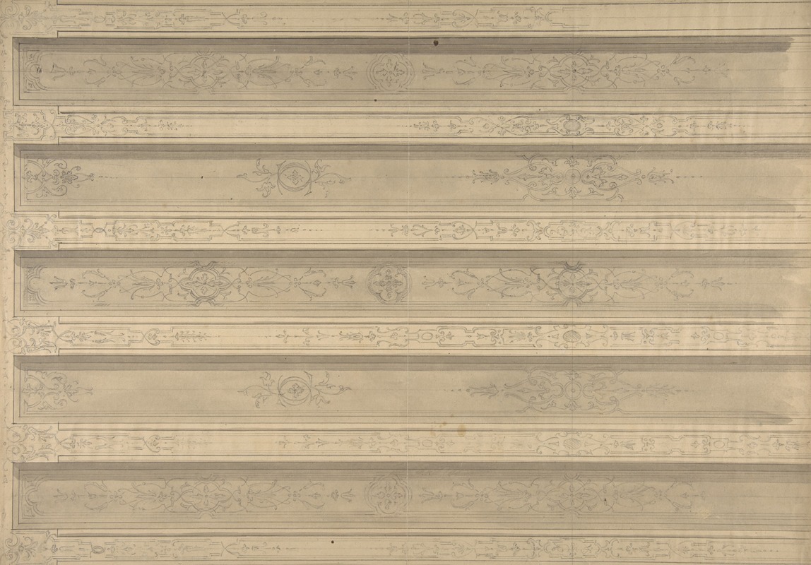 Jules-Edmond-Charles Lachaise - Design for Ceiling Decorations, Fontainebleau