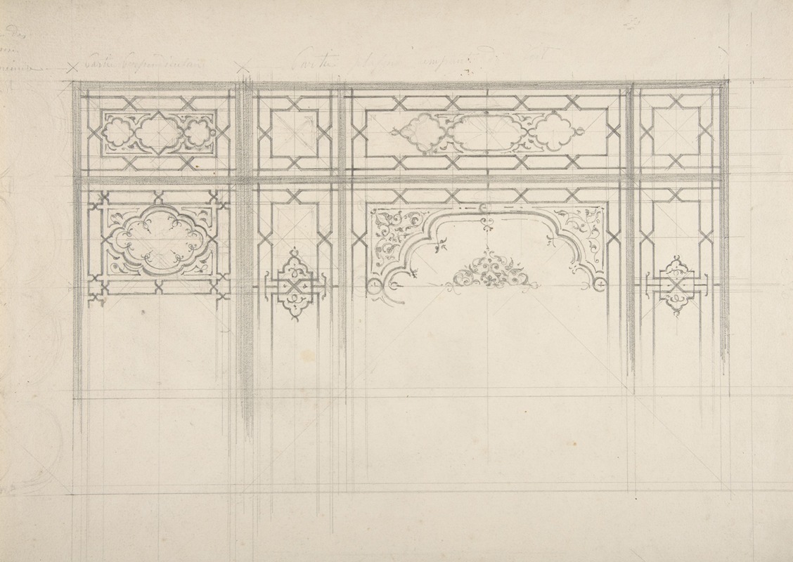 Jules-Edmond-Charles Lachaise - Design for the decoration of a ceiling