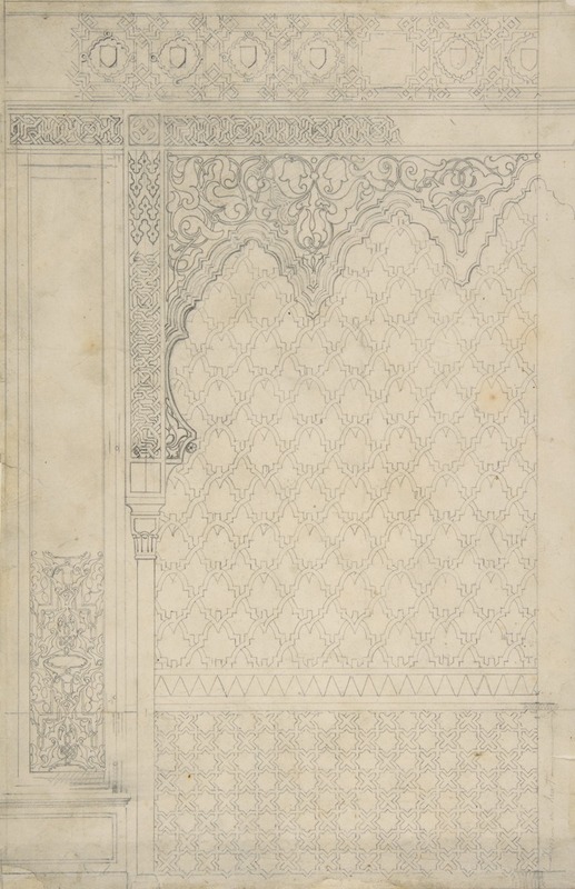 Jules-Edmond-Charles Lachaise - Design for the decoration of a wall in Islamic motifs