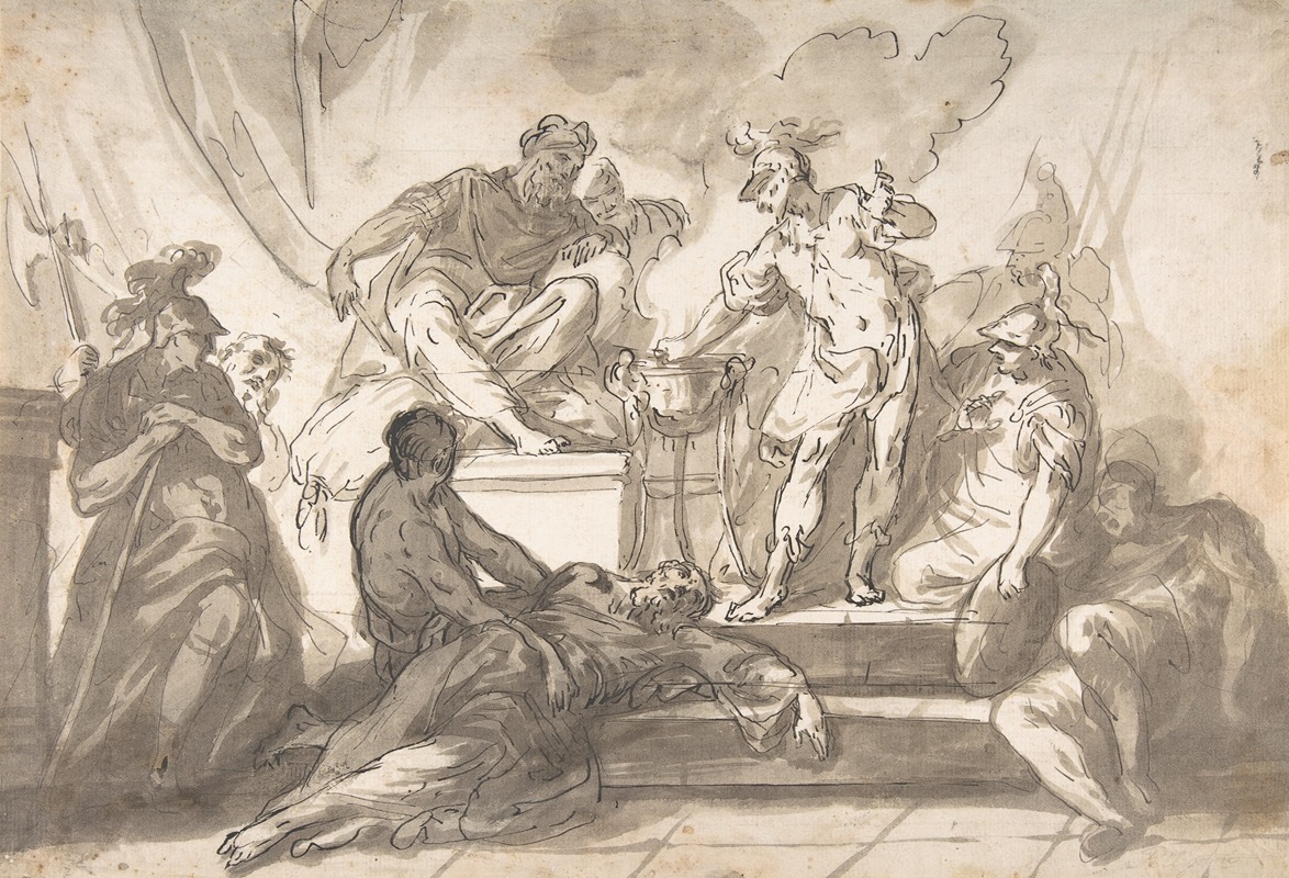 Marco Marcola - Gaius Mucius Scaevola Thrusting His Right Hand into Fire