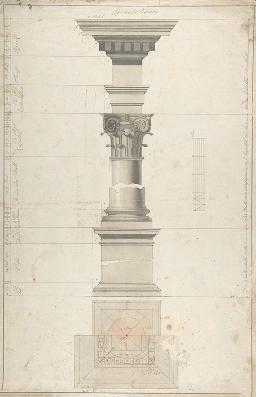 Maximilian Hardmuth - Design for a column in Roman order