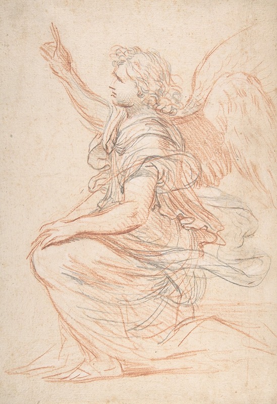 Nicolas Mignard - Study for the Archangel Gabriel