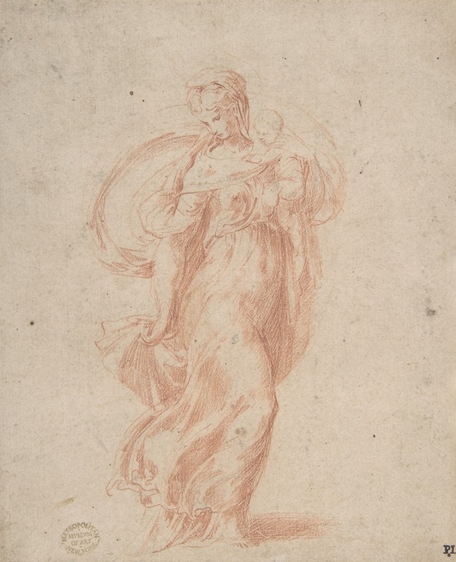 Parmigianino - The Virgin Walking to the Right Carrying the Christ Child