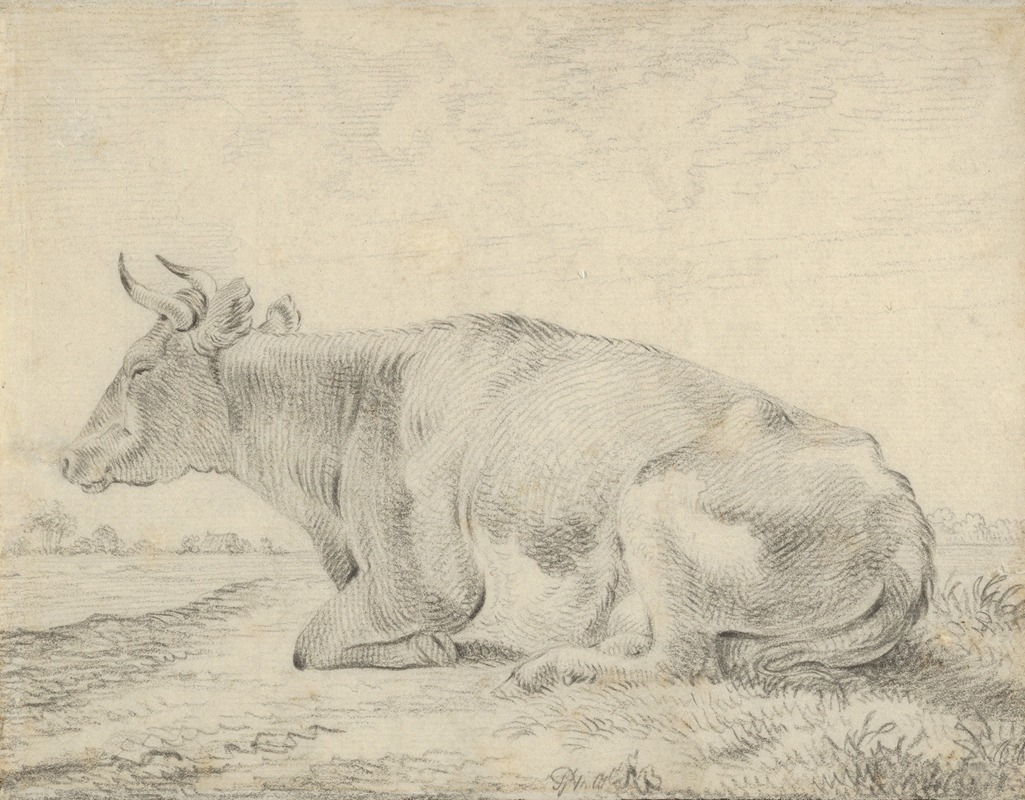 Pieter Gerardus van Os - A Cow Lying in a Landscape