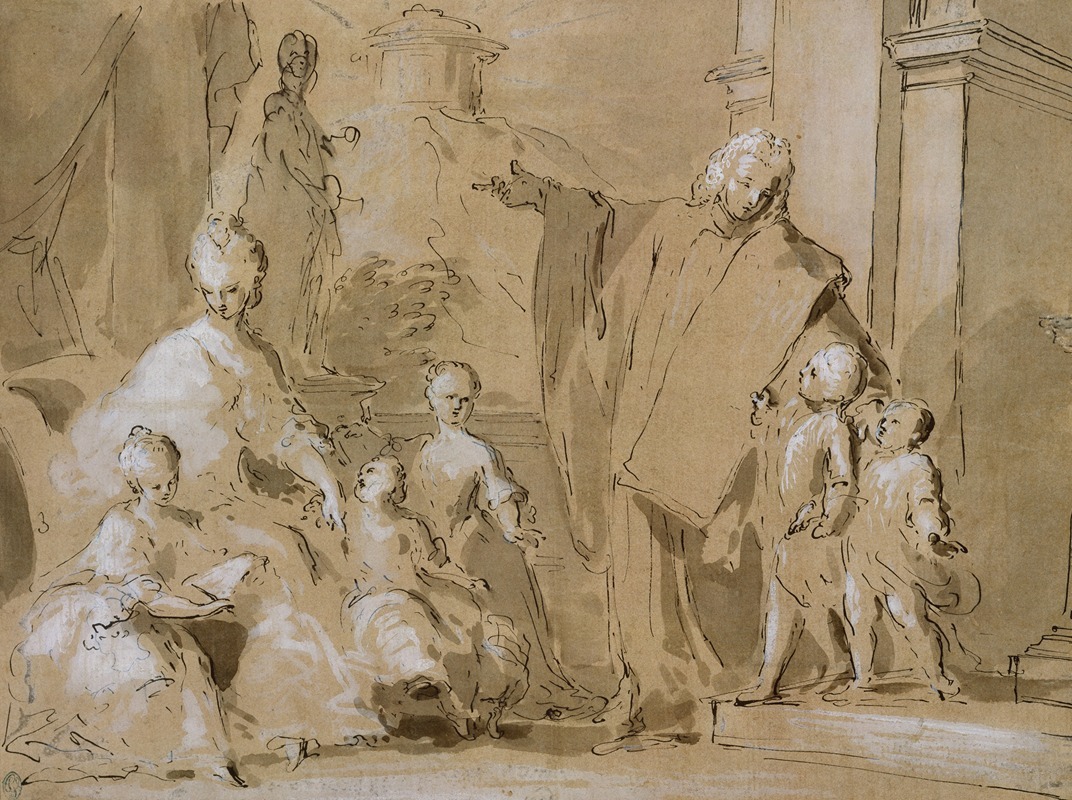 Pietro Antonio Novelli - A Venetian Family Portrait Group