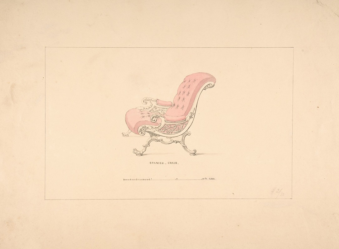 Robert William Hume - Design for Spanish Chair