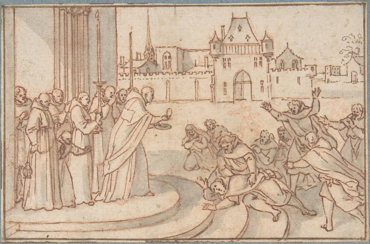 Sébastien Leclerc - Saint Bernard presenting the host to Guillaume X, duc de Guyenne