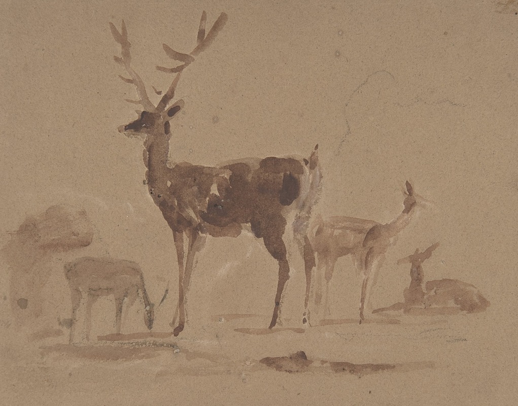 Sir Edwin Henry Landseer - Stag and Its Young