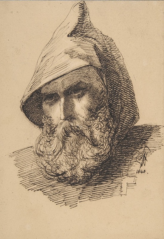 Sir George Hayter - Head of a Male Pilgrim
