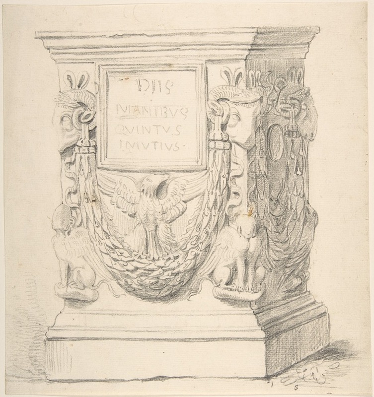 Thomas Hardwick - Sketch of a Classical Pedestal