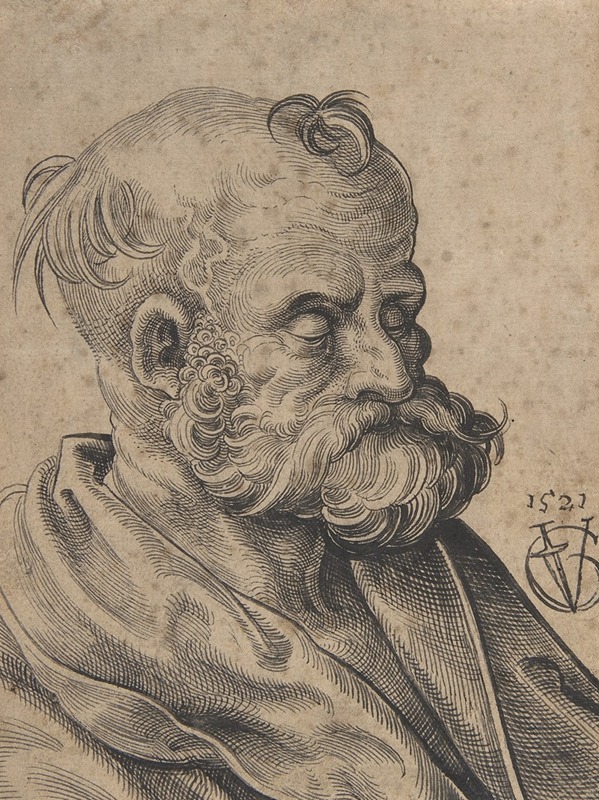 Urs Graf - Bust of a Bearded Old Man